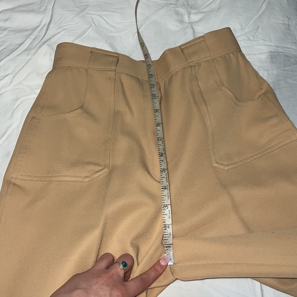 Vintage 1970’s High Rise Tan Wide Leg Bell Bottom Trousers, xs fit - Picture 6 of 10